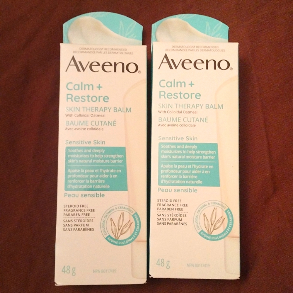 2 x Aveeno Calm and Restore Skin Therapy Balm